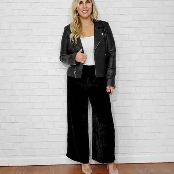 Loco Lindo Pants - Loco Lindo Vintage Black Silk Velvet Pants